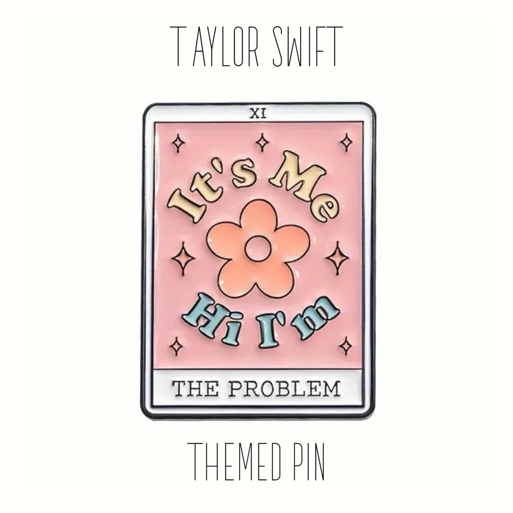 Taylor Swift Themed + Tarot Card Inspired Enamel Pin Anti-Hero Lyrics New